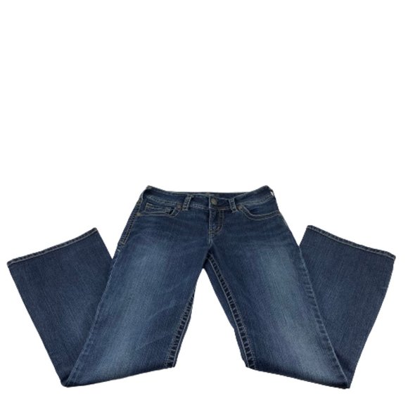 Silver Jeans Denim - Silver Jeans Suki Dark Wash Boot Cut Denim Jeans